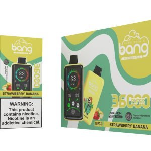 Patirkite braškių ir bananų patirtį nauju būdu su BANG KING 36000 PUPŠKA DIDŽIOJO EKRANO ĮTAMPOS REGULIAVIMAS Mėgaukitės gryna gaivina elektronine cigarete