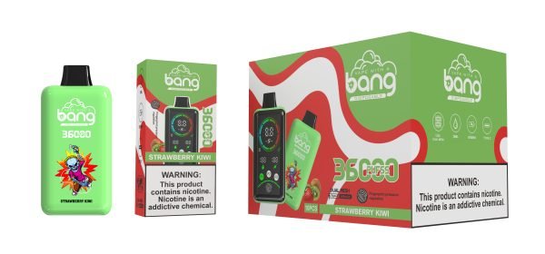 Erdbeer-Kiwi neu erleben Mit BANG KING 36000 PUFFS LARGE SCREEN VOLTAGE REGULATION in jeder Zug